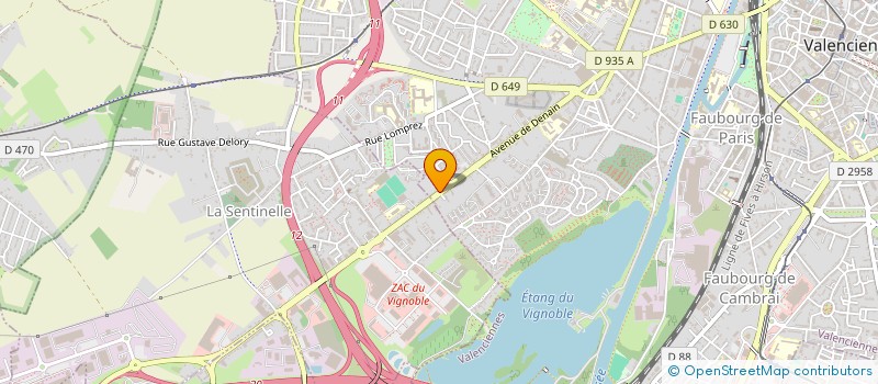 localisation de l'entreprise SOCIETE CIVILE IMMOBILIERE MBBA  VALENCIENNES