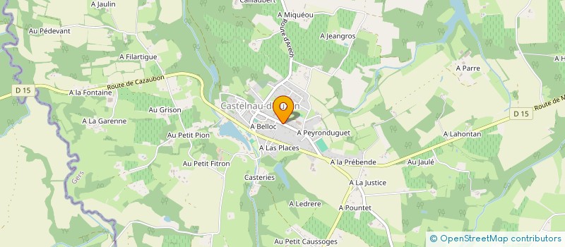 localisation de l'entreprise SOCIETE CIVILE IMMOBILIERE NOTRE REFUGE  CASTELNAU D'AUZAN LABARRERE