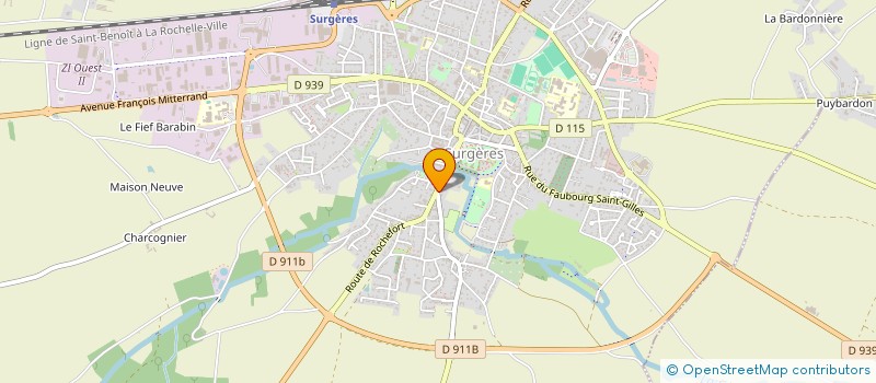 localisation de l'entreprise SOCIETE CIVILE IMMOBILIERE OSLI  SURGERES