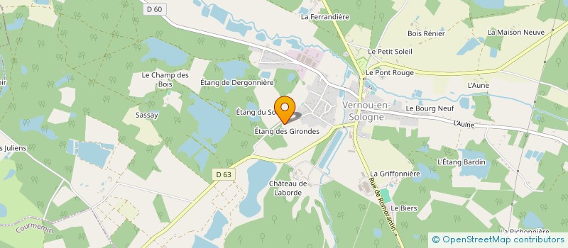 localisation de l'entreprise SOCIETE CIVILE IMMOBILIERE PERIS RONDOT à VERNOU-EN-SOLOGNE