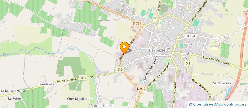 localisation de l'entreprise SOCIETE CIVILE IMMOBILIERE PHAROS  BARBEZIEUX-SAINT-HILAIRE