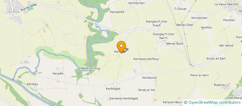 localisation de l'entreprise SOCIETE CIVILE IMMOBILIERE POHER  CHATEAUNEUF-DU-FAOU