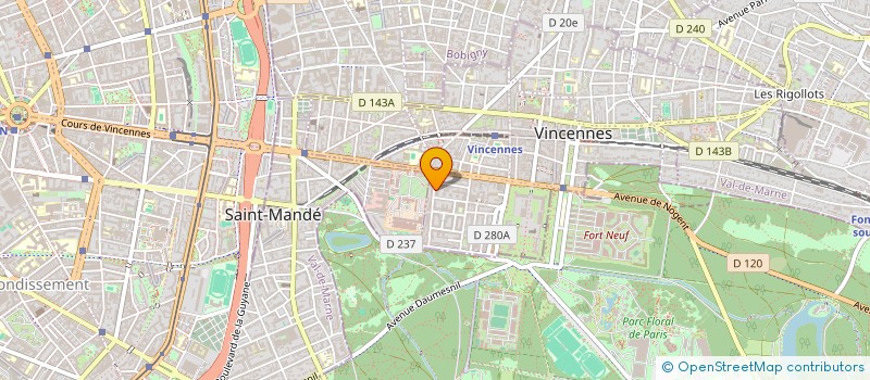 localisation de l'entreprise SOCIETE CIVILE IMMOBILIERE POINCARE à VINCENNES