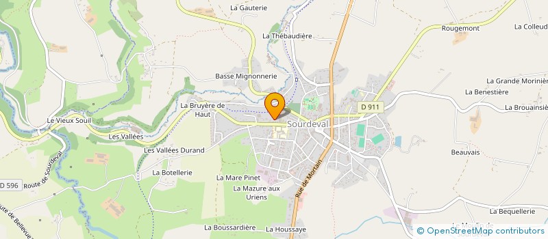 localisation de l'entreprise SOCIETE CIVILE IMMOBILIERE PREAU  SOURDEVAL