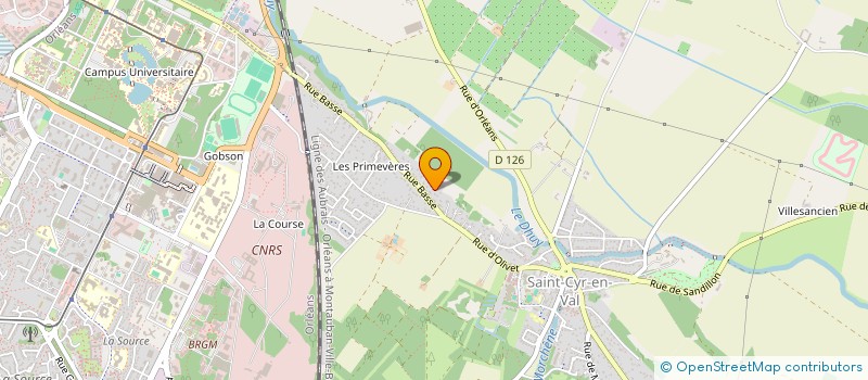 localisation de l'entreprise SOCIETE CIVILE IMMOBILIERE PYRENE  SAINT-CYR-EN-VAL