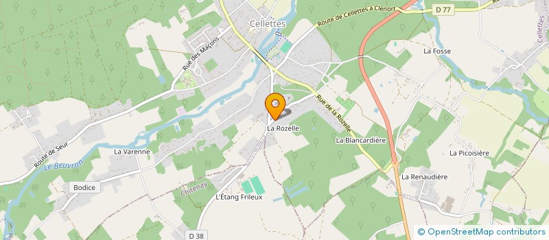localisation de l'entreprise SOCIETE CIVILE IMMOBILIERE RBM à CELLETTES
