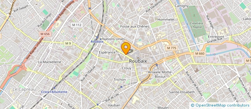 localisation de l'entreprise SOCIETE CIVILE IMMOBILIERE RIZOUG V  ROUBAIX