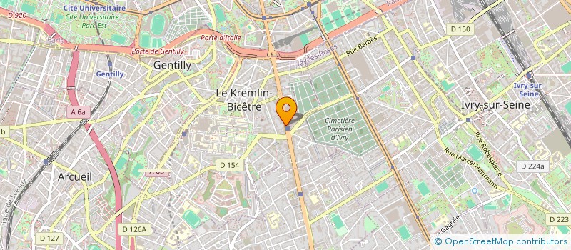localisation de l'entreprise SOCIETE CIVILE IMMOBILIERE ROMAINVILLE BENFLEET  LE KREMLIN-BICETRE