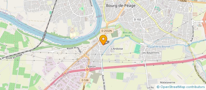 localisation de l'entreprise SOCIETE CIVILE IMMOBILIERE SANAGA  BOURG-DE-PEAGE