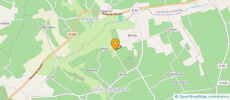localisation de l'entreprise SOCIETE CIVILE IMMOBILIERE SAVIN-MICHELET à CRITEUIL-LA-MAGDELEINE