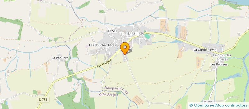 localisation de l'entreprise SOCIETE CIVILE IMMOBILIERE SELUTI  MAUGES-SUR-LOIRE