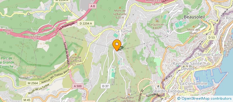 localisation de l'entreprise SOCIETE CIVILE IMMOBILIERE SON.RISE PAR ABREVIATION S.C.I SON.RISE à LA TURBIE