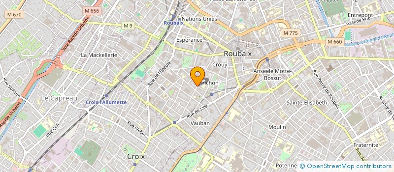 localisation de l'entreprise SOCIETE CIVILE IMMOBILIERE STQ  ROUBAIX