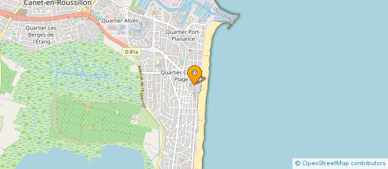 localisation de l'entreprise SOCIETE CIVILE IMMOBILIERE SWG  CANET-EN-ROUSSILLON