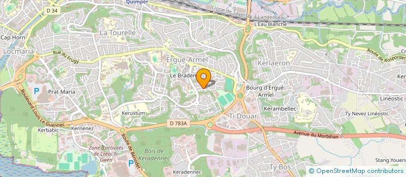 localisation de l'entreprise SOCIETE CIVILE IMMOBILIERE TEVO  QUIMPER