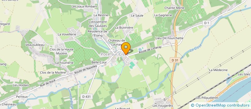 localisation de l'entreprise SOCIETE CIVILE IMMOBILIERE TOURAINE-CISSE  POCE-SUR-CISSE