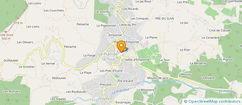 localisation de l'entreprise SOCIETE CIVILE IMMOBILIERE VANBO ET PAR ABREVATION SCI VANBO  LE PLAN-DE-LA-TOUR