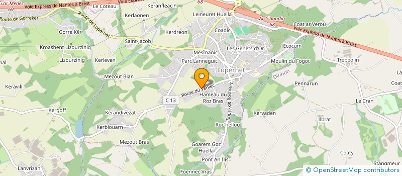 localisation de l'entreprise SOCIETE CIVILE IMMOBILIERE VENIEC-GERLOU  LOPERHET