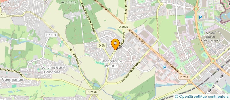 localisation de l'entreprise SOCIETE CIVILE IMMOBILIERE VICKY  CHANTELOUP-EN-BRIE