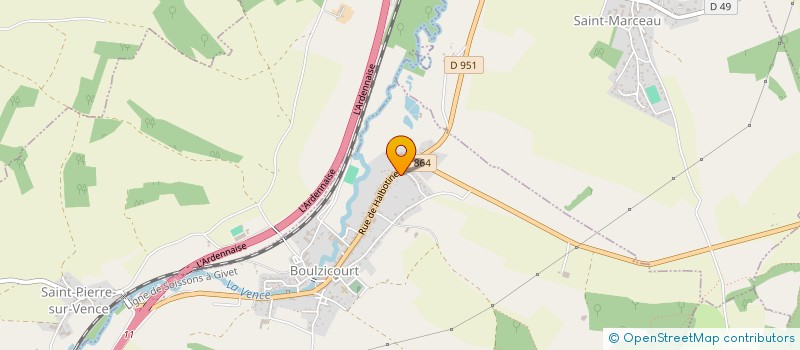 localisation de l'entreprise SOCIETE CIVILE IMMOBILIERE WAILLY 118 à BOULZICOURT