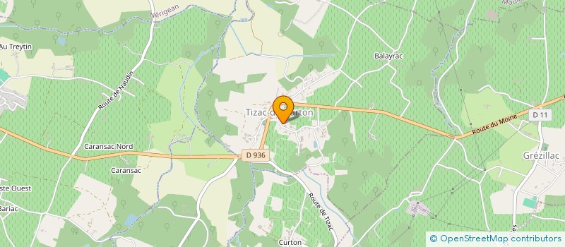 localisation de l'entreprise SOCIETE CIVILE IMMOBILIERE ZANON JPG  TIZAC-DE-CURTON
