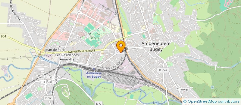 localisation de l'entreprise SOCIETE CIVILE JFA  AMBERIEU-EN-BUGEY