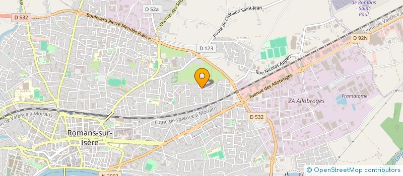 localisation de l'entreprise SOCIETE CIVILE JULIEN  ROMANS-SUR-ISERE