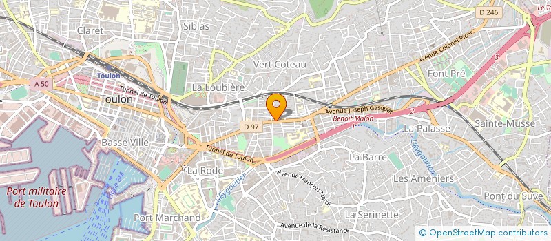 localisation de l'entreprise SOCIETE CIVILE LA BASTIDE  TOULON