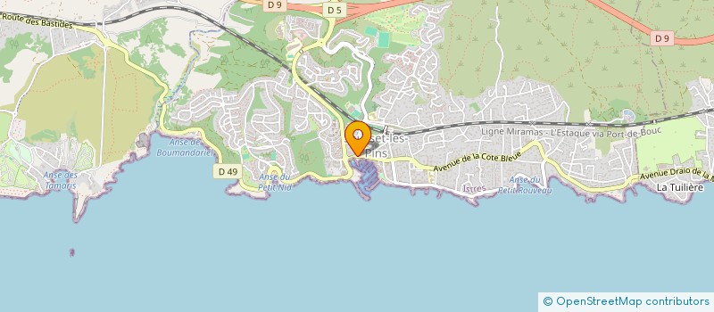 localisation de l'entreprise SOCIETE CIVILE LA PLAGE  SAUSSET-LES-PINS