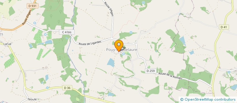 localisation de l'entreprise SOCIETE CIVILE LA ROQUELAINE  POUY-ROQUELAURE