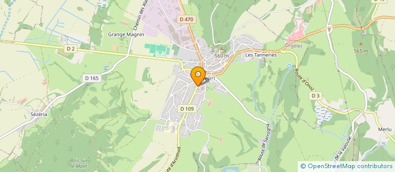 localisation de l'entreprise SOCIETE CIVILE LACUZON à ORGELET