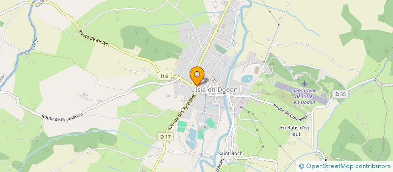localisation de l'entreprise SOCIETE CIVILE LES CINQ VALLEES à L'ISLE-EN-DODON