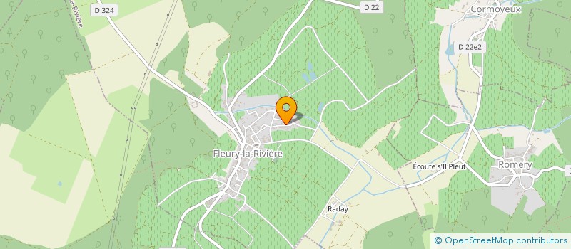 localisation de l'entreprise SOCIETE CIVILE LES GRANGES FLEURY  FLEURY-LA-RIVIERE