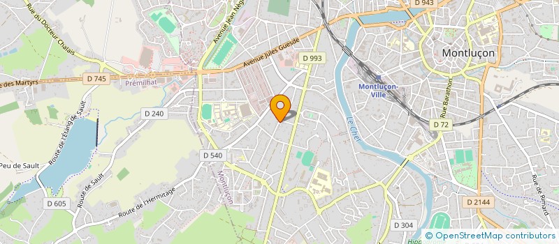localisation de l'entreprise SOCIETE CIVILE M.E.R. à MONTLUCON