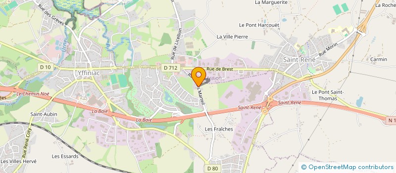 localisation de l'entreprise SOCIETE CIVILE MARTIN IMMO  YFFINIAC