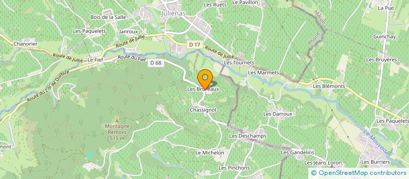 localisation de l'entreprise SOCIETE CIVILE POMMEROL DES BRUREAUX  CHENAS