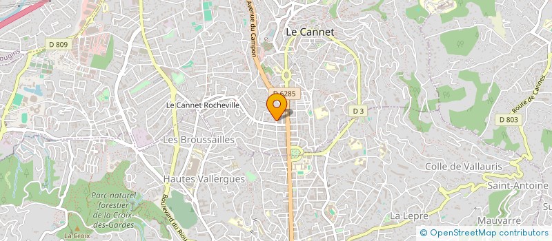 localisation de l'entreprise SOCIETE CIVILE POUSSINIERE à LE CANNET