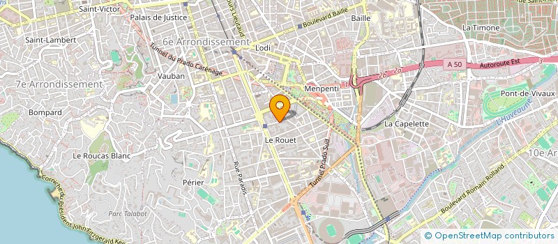 localisation de l'entreprise SOCIETE CIVILE PRADO CASSIS à MARSEILLE