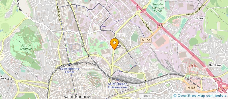 localisation de l'entreprise SOCIETE CIVILE PROFESSIONNELLE AGNES CARLIER ET EDOUARD MOREL  SAINT-ETIENNE