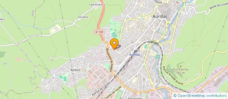 localisation de l'entreprise SOCIETE CIVILE PROFESSIONNELLE ALLO ET CLAVEIROLE GEOMETRES-EXPERTS ASSOCIES  AURILLAC