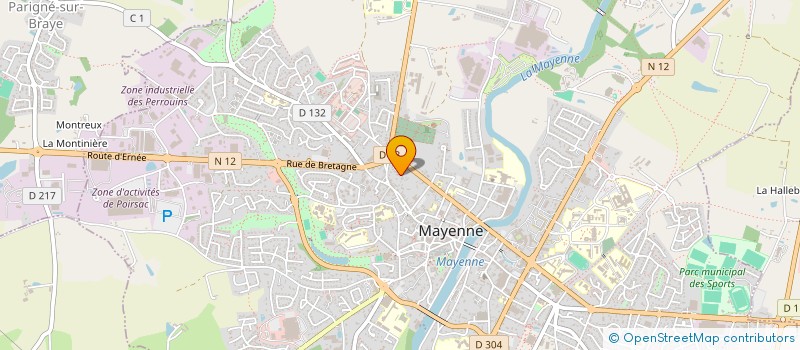 localisation de l'entreprise SOCIETE CIVILE PROFESSIONNELLE D'AVOCATS P.LECHARTRE - E.GILET  MAYENNE