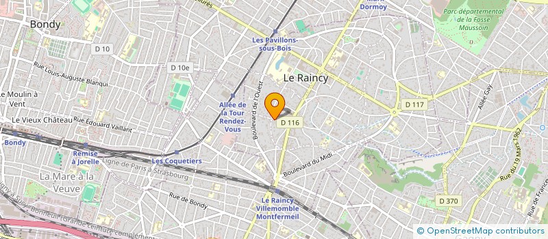 localisation de l'entreprise SOCIETE CIVILE PROFESSIONNELLE D AVOCATS PHILIPPE DE LAGREVOL-THIERRY PAIRON à LE RAINCY
