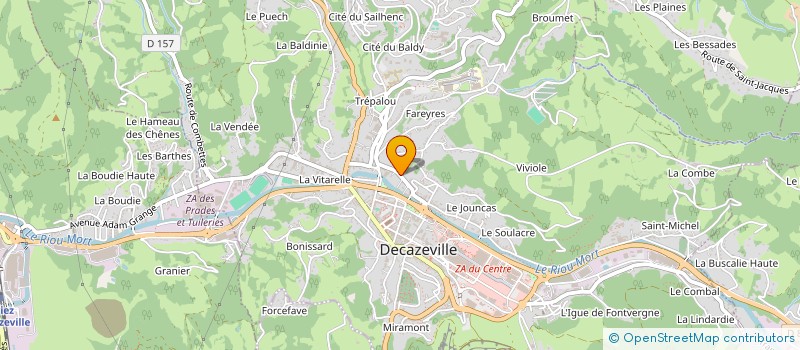 localisation de l'entreprise SOCIETE CIVILE PROFESSIONNELLE D'IMAGERIE MEDICALE DES DOCTEURS CAUVET ET SOUISSI à DECAZEVILLE