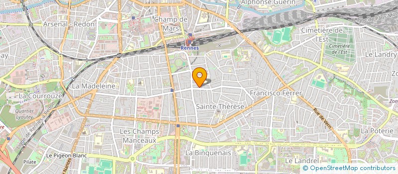 localisation de l'entreprise SOCIETE CIVILE PROFESSIONNELLE D'INFIRMIERES CHEMIN - DELEZIR - BRUGOT  RENNES