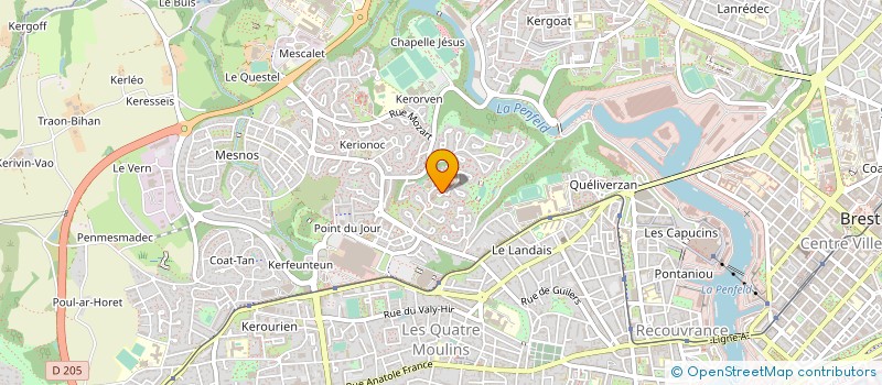 localisation de l'entreprise SOCIETE CIVILE PROFESSIONNELLE D'INFIRMIERES SEGALEN - AUTRET - CABINET INFIRMIER DE LA CAVALE à BREST