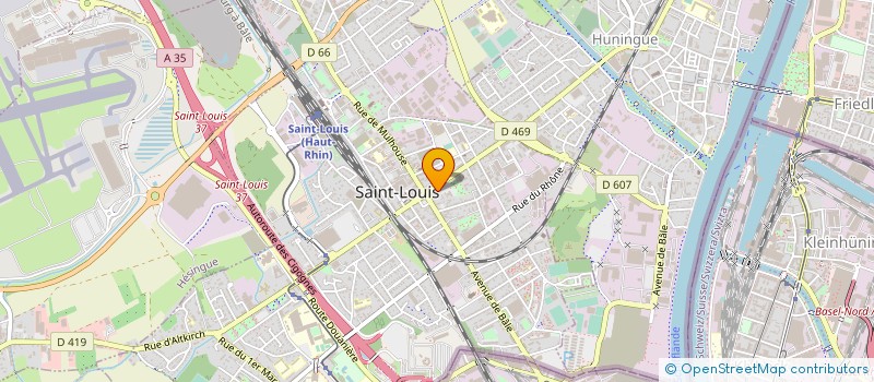 localisation de l'entreprise SOCIETE CIVILE PROFESSIONNELLE DE CHIRURGIENS DENTISTES PFEIFFER BRUGGER SCHERRER RAIDOT  SAINT-LOUIS