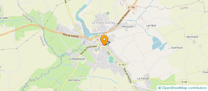 localisation de l'entreprise SOCIETE CIVILE PROFESSIONNELLE DE MASSEURS KINESITHERAPEUTES HUET-CHARLES à CORLAY
