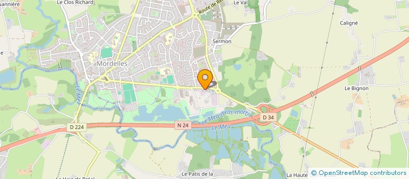 localisation de l'entreprise SOCIETE CIVILE PROFESSIONNELLE DE VETERINAIRES BOURZEIX - VEQUAUD à MORDELLES