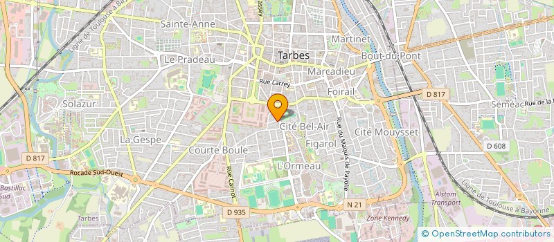 localisation de l'entreprise SOCIETE CIVILE PROFESSIONNELLE DES DOCTEURS ABELLAN, TOSON, SANDU, BANCIU ET ALMEIDA  TARBES