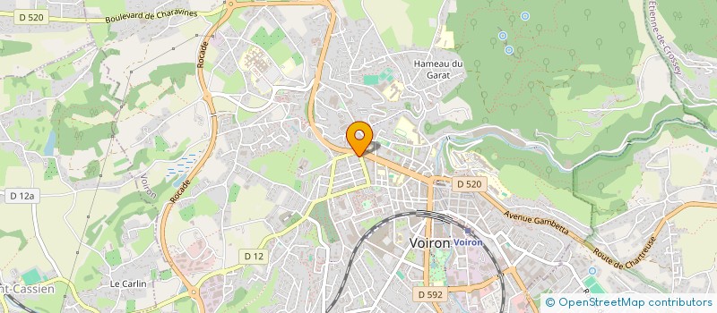 localisation de l'entreprise SOCIETE CIVILE PROFESSIONNELLE DES VETERINAIRES BEZIAT ET SORIA à VOIRON